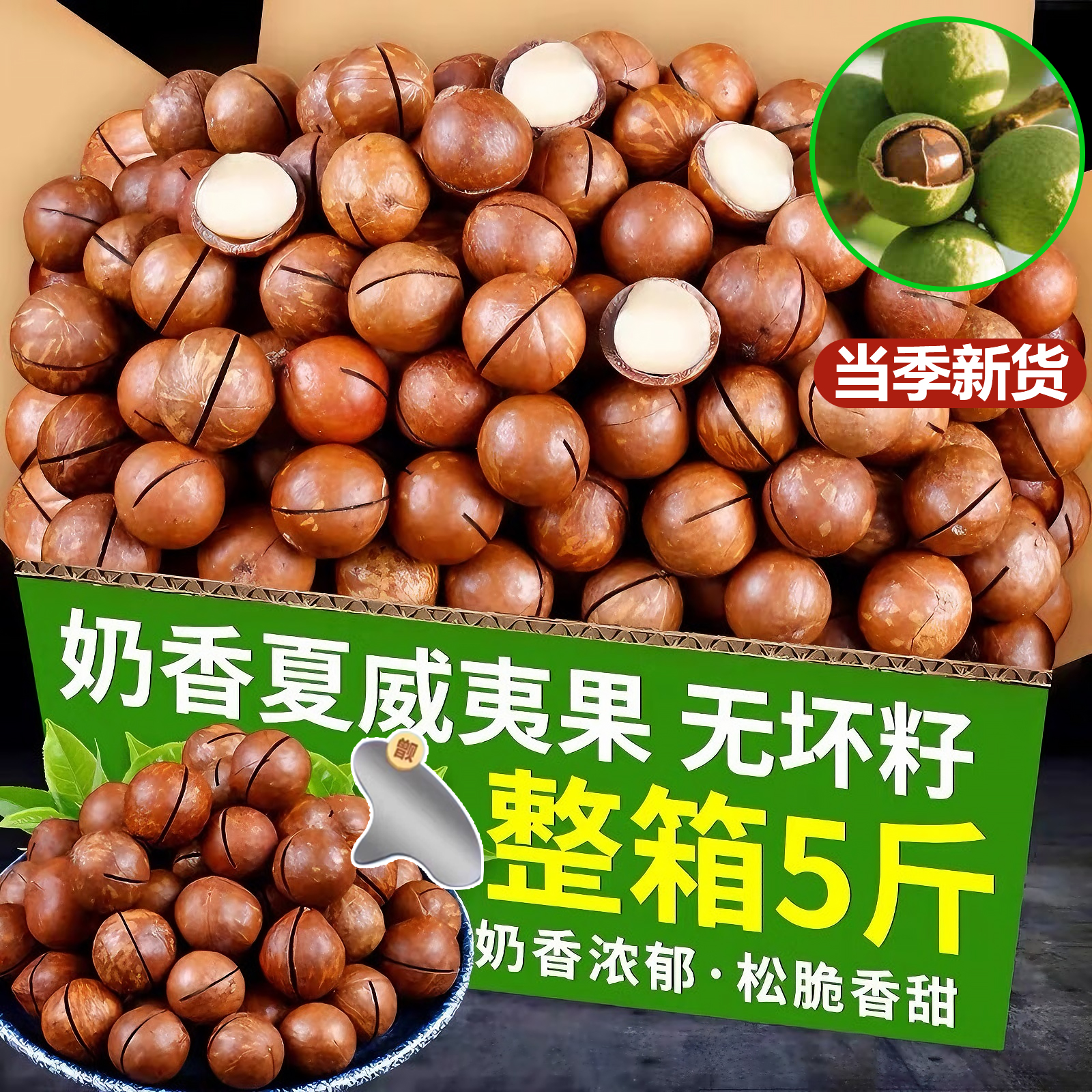 买年货就选我！新货奶香夏威夷果