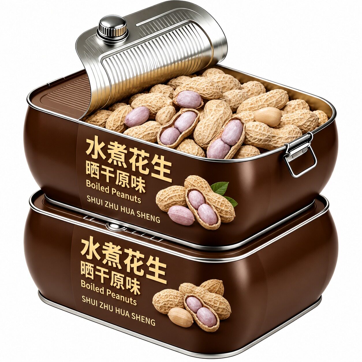 水煮花生晒干原味卤味带壳盐水花生农家新鲜煮熟即食休闲下酒零食