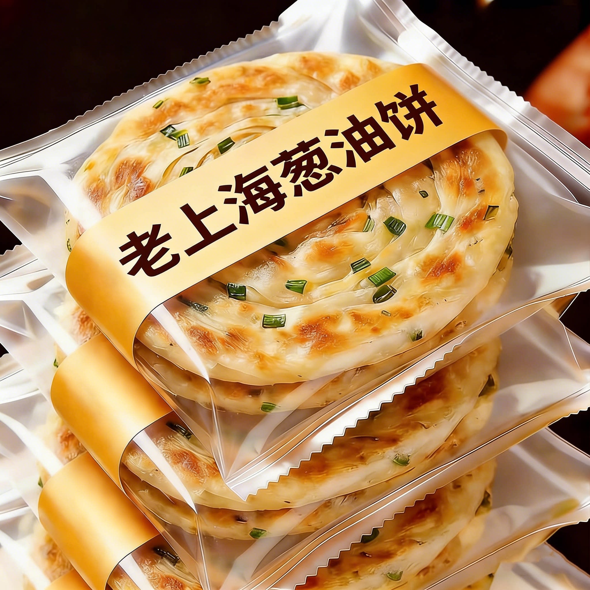 老上海葱油饼早餐速食半成品加热即食面饼皮家庭装包邮正品旗舰店