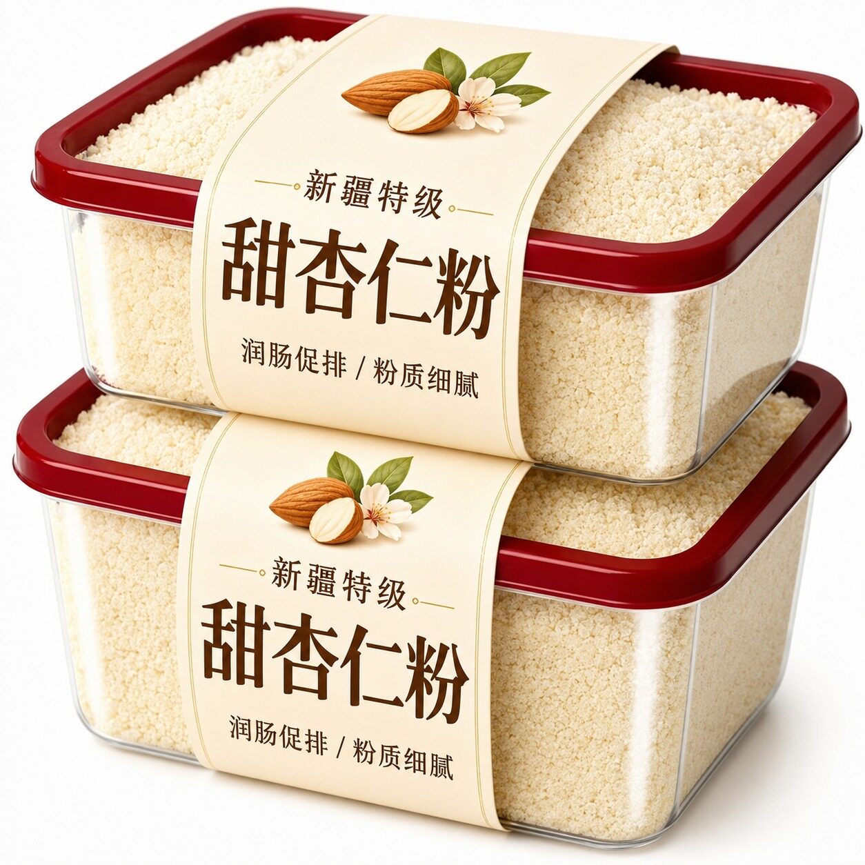 新疆甜杏仁粉官方旗舰店原味无添加古法古法炮制烘焙专纯天然现磨图片