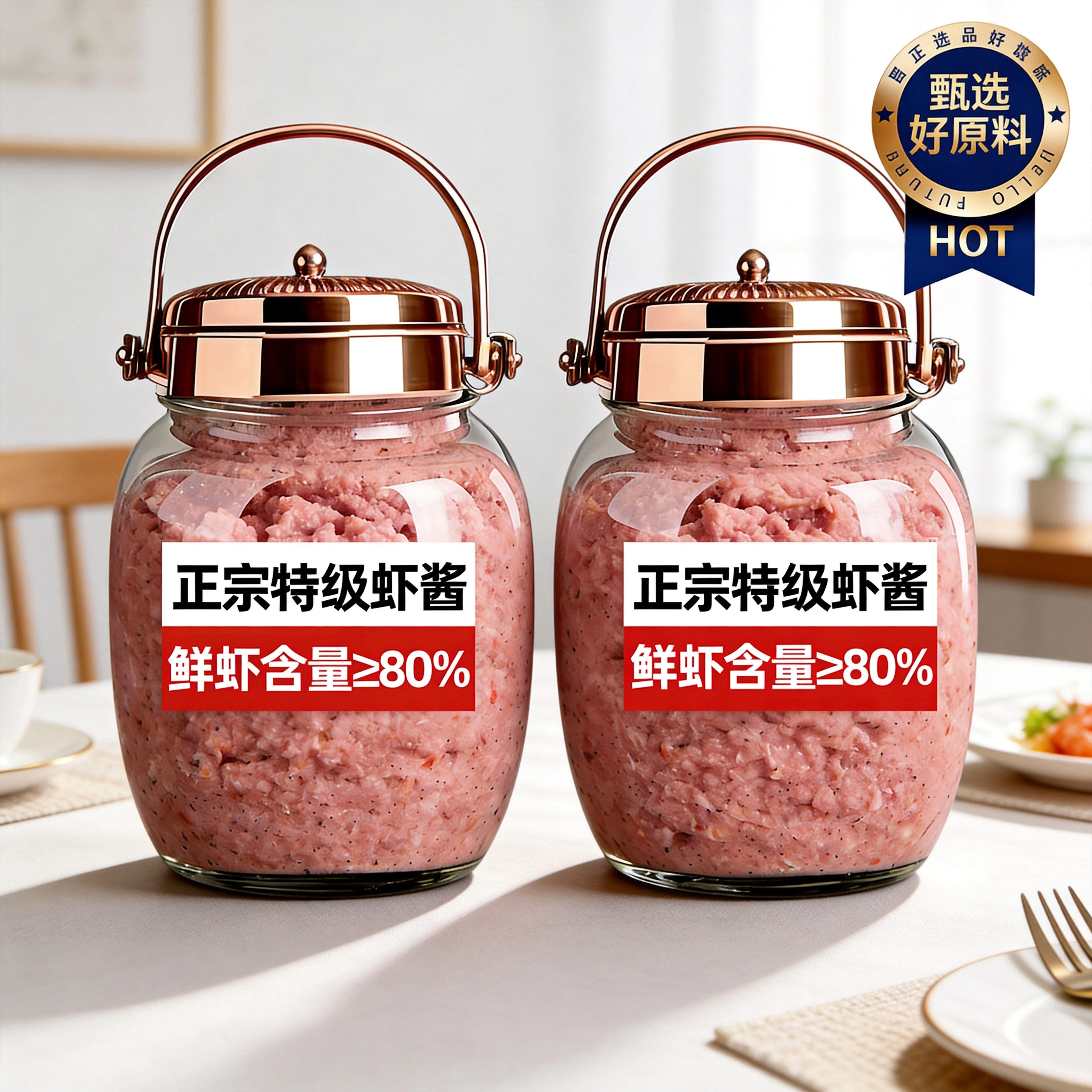 山东沾化特产虾酱正宗特级无添加官方旗舰店大连鲜虾酱蜢虾酱淡皮