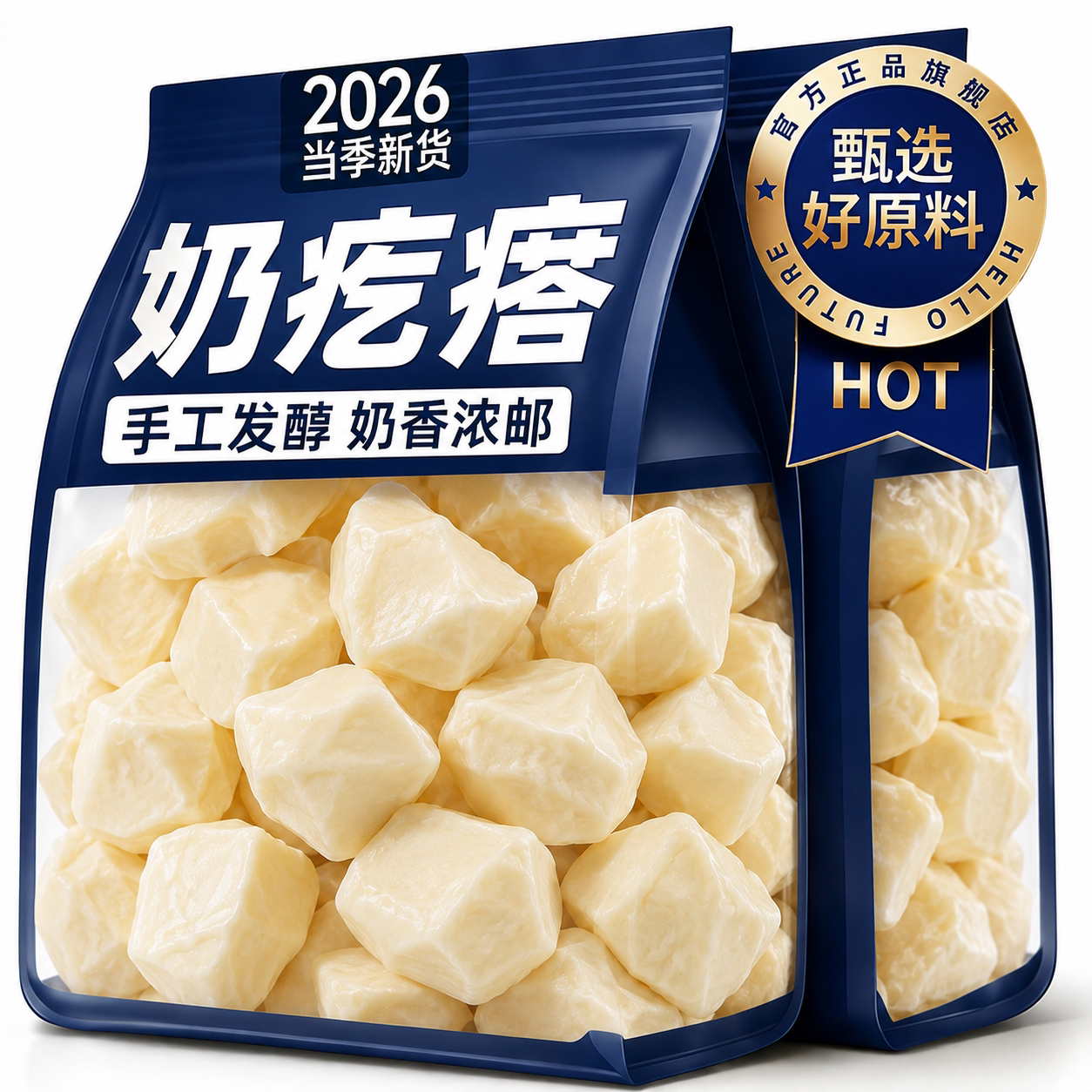 【奶香浓郁】新疆爆浆酸奶疙瘩图片