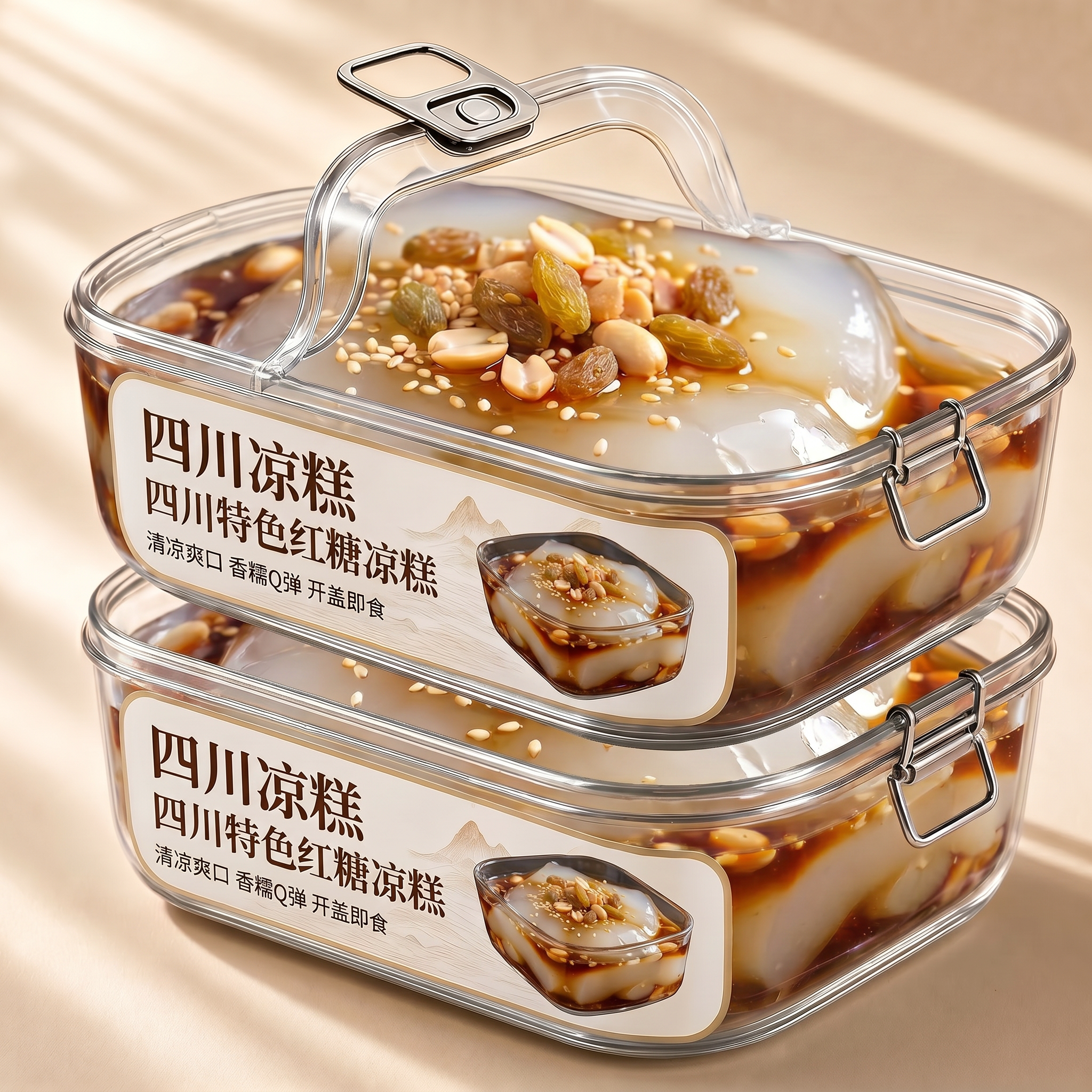 【官方正品】四川凉糕红糖冰粉老式糕点特产清凉软糯开盖即食零食