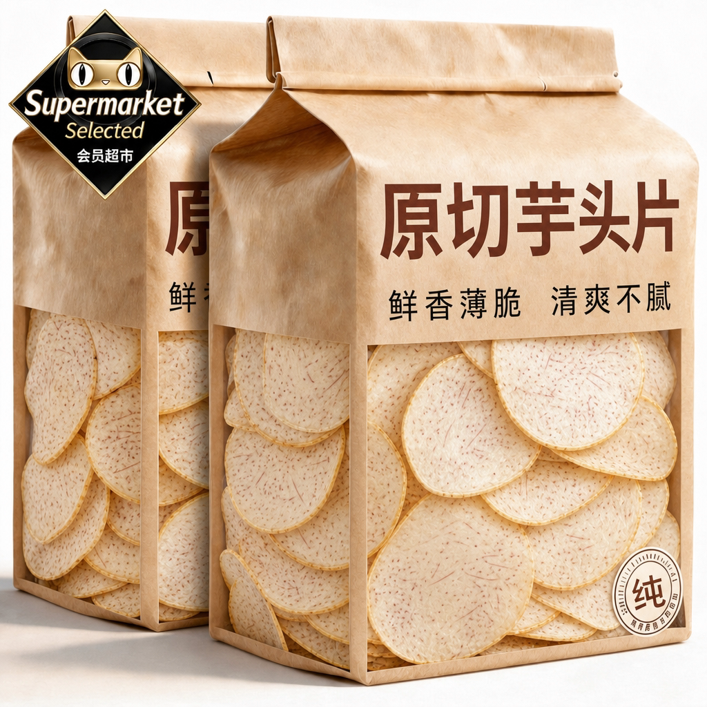 非油炸原切芋头片椒盐味香芋片荔浦芋头条青柠薄脆休闲食品芋头干