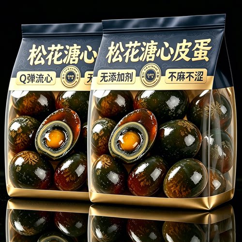 【无铅工艺】溏心皮蛋松花蛋正宗特产即食糖心流心松花皮蛋鸭蛋