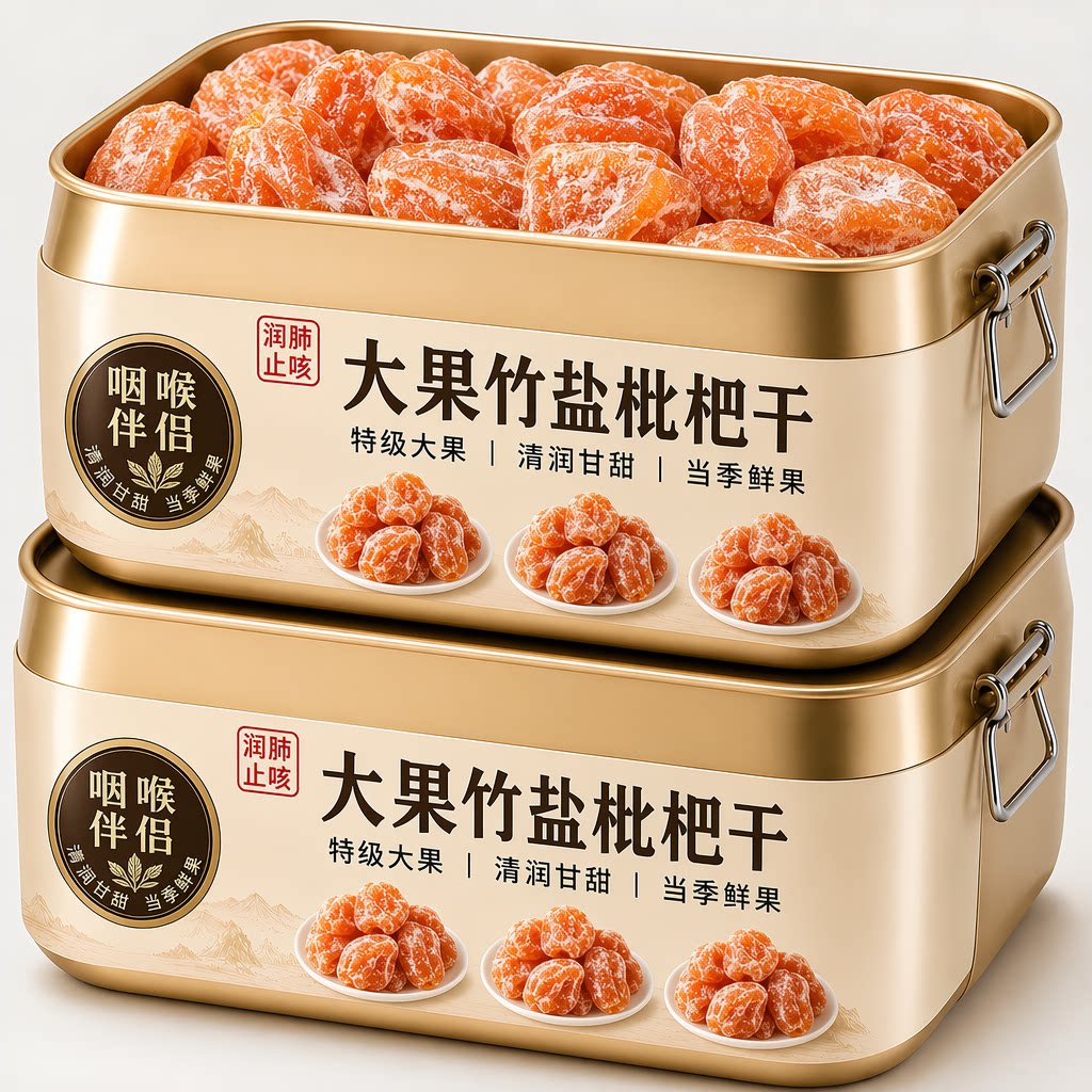 福建云霄竹盐枇杷干官方旗舰店正品原味无添加2026甘草年新货零食图片