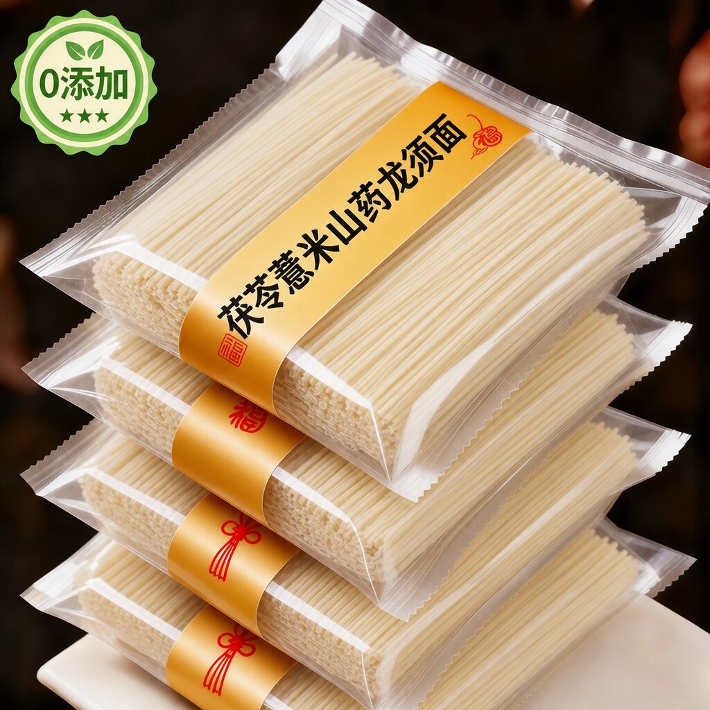 正宗茯苓薏米山药龙须面官方旗舰店优质淮山面条挂面批发10斤铁棍图片