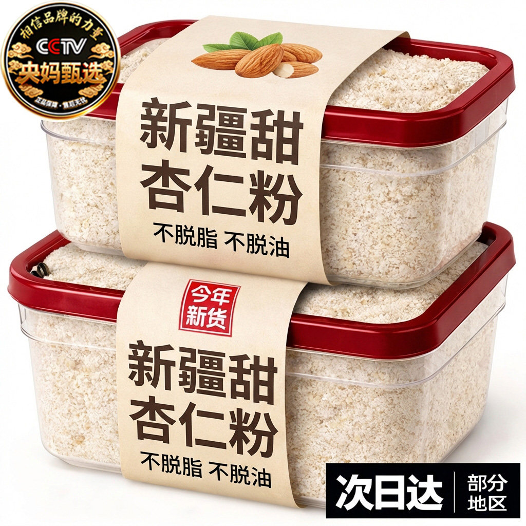 央妈推荐新疆原味甜杏仁粉官方旗舰店七白饮营养早餐烘焙专用年货,咖啡/麦片/冲饮,天然粉粉食品,淘宝优惠券,粉丝福利购,淘宝优惠卷