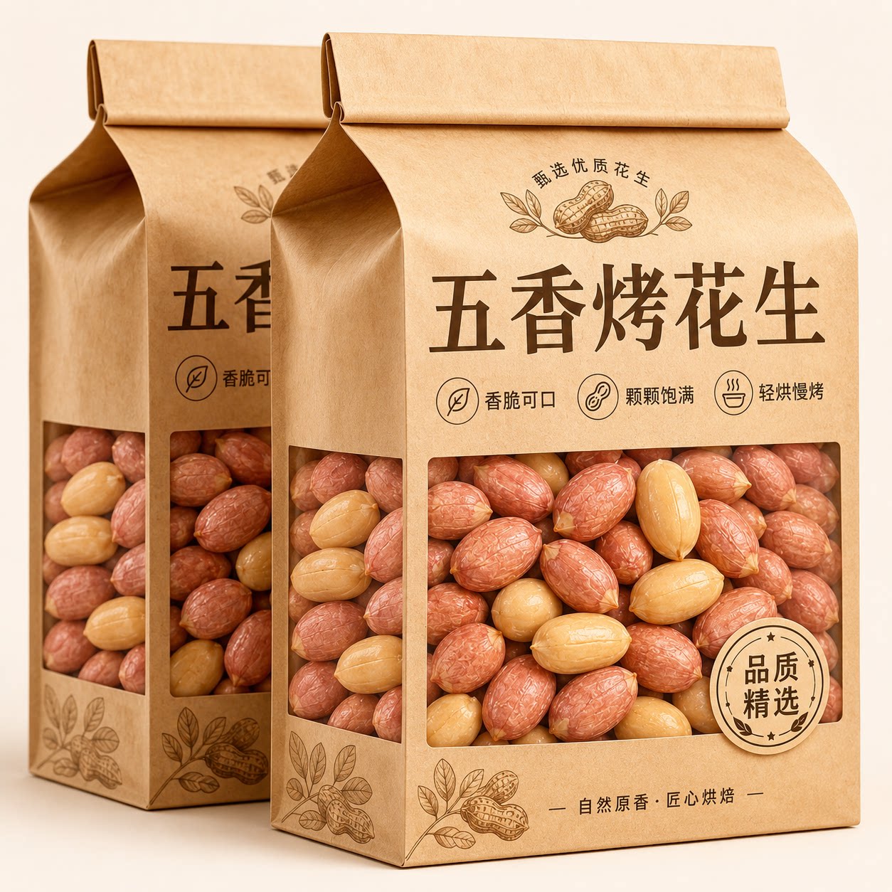 特级正宗山东五香烤花生无添加莱西特产脱油蒜香下酒菜炒货旗舰店