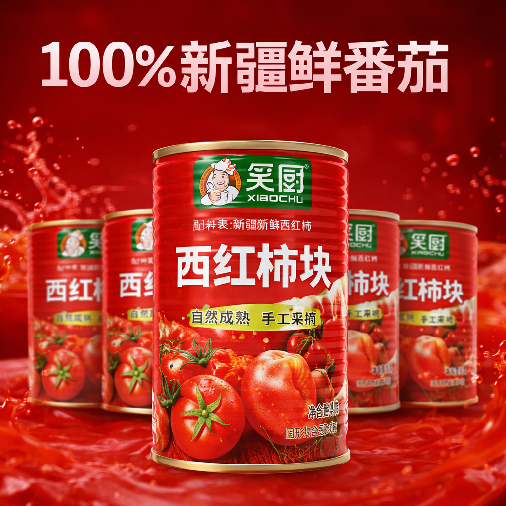 央妈推荐新疆番茄块罐头原产地去皮无添加番茄酱家用炒菜番茄红素,粮油调味/速食/干货/烘焙,番茄酱,淘宝优惠券,粉丝福利购,淘宝优惠卷