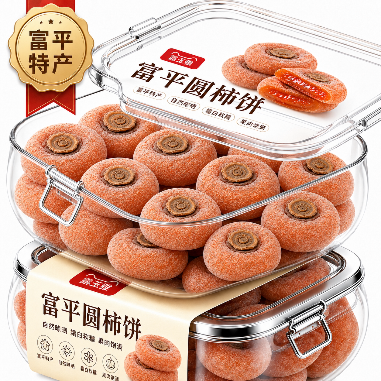 【头茬新货】富平圆柿饼吊新鲜头茬老树柿子柿饼流心霜降正宗糖心