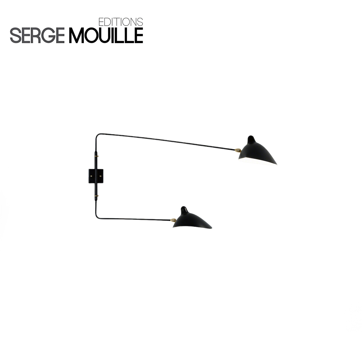【原装正品】 法国 Serge Mouille| Wall lamp 2 arms 壁灯双可转