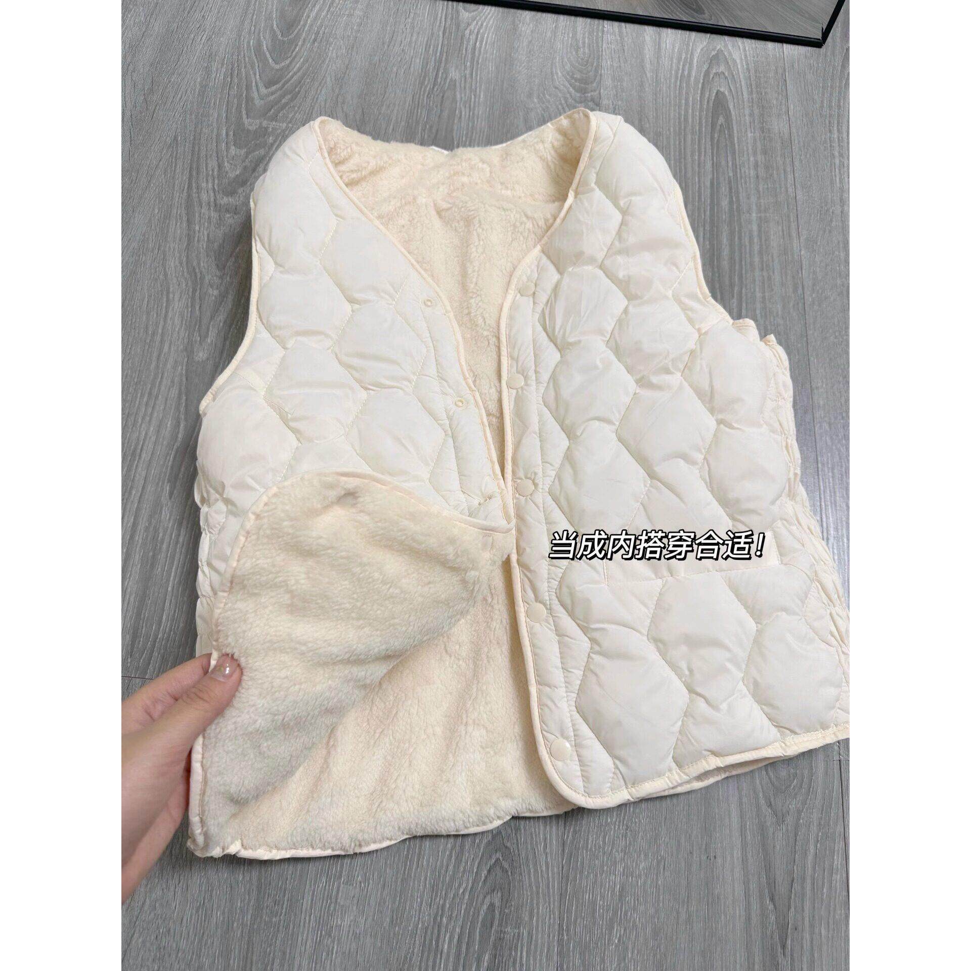 羽绒棉马甲背心女冬加厚羊羔绒内搭坎肩叠穿无袖内胆加绒保暖背心,户外/登山/野营/旅行用品,速干T恤,淘宝优惠券,粉丝福利购,淘宝优惠卷