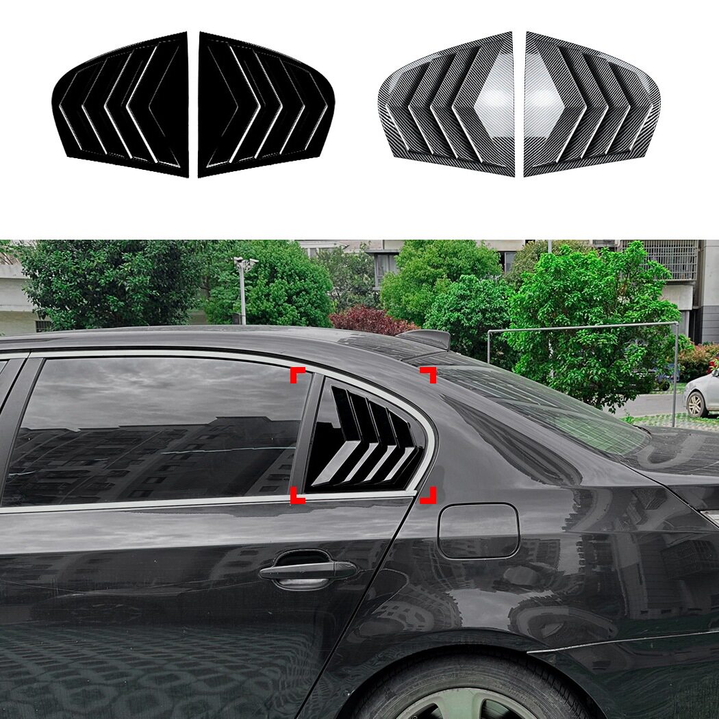适用宝马5系 E60 2004-2010 后车窗百叶窗外饰车贴改装