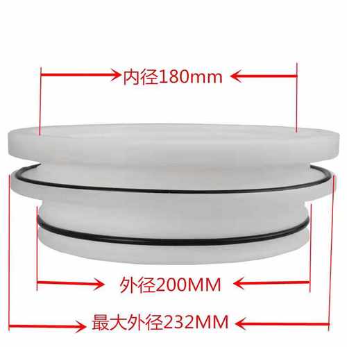 乳胶手套无掌注液机采样箱隔离仓200*180白色法兰开孔200MM法兰盖