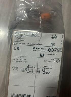 ifm易福门O1D105激光测距传感器，全新正品。