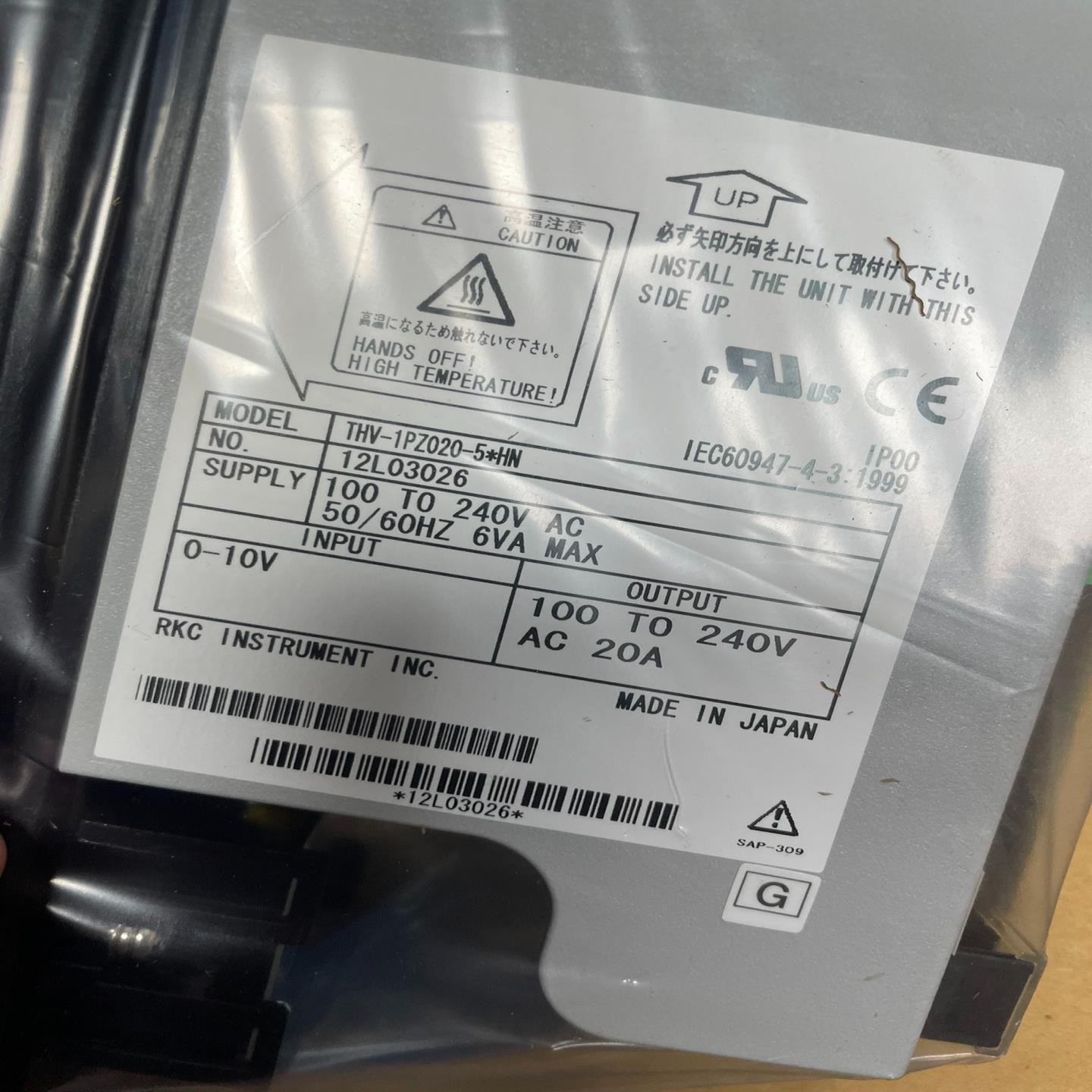 RKC温控器 THV-1PZ020-5 HN 数量2个 单价