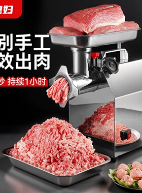 德国进口商用大功率绞肉机电动不锈钢多功能灌肠机搅碎肉饭店食堂