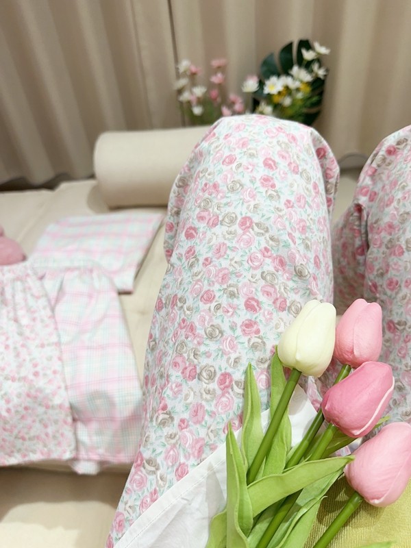 freesia冰淇淋格纹夏款家居长裤