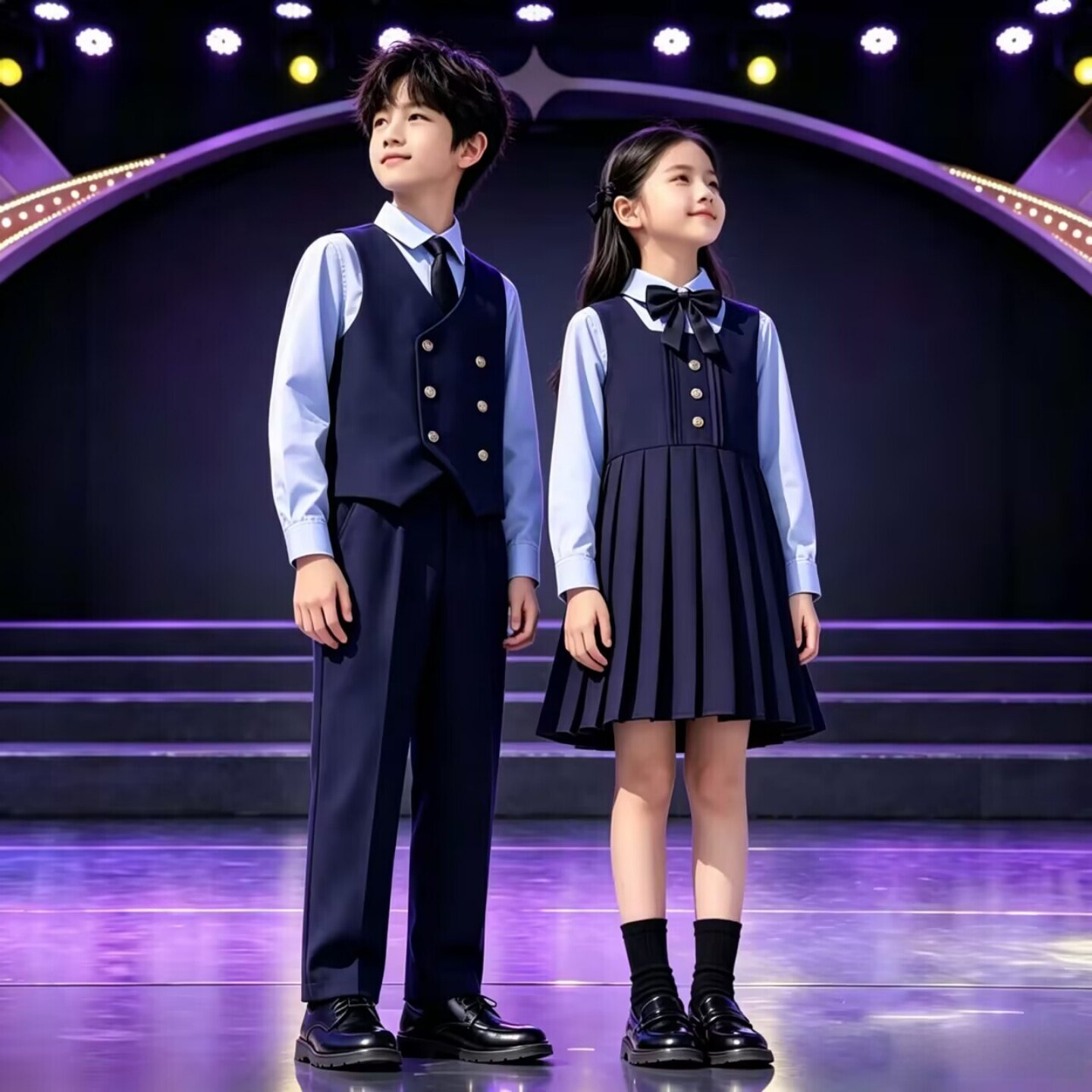 小学生朗诵合唱口才比赛演出服