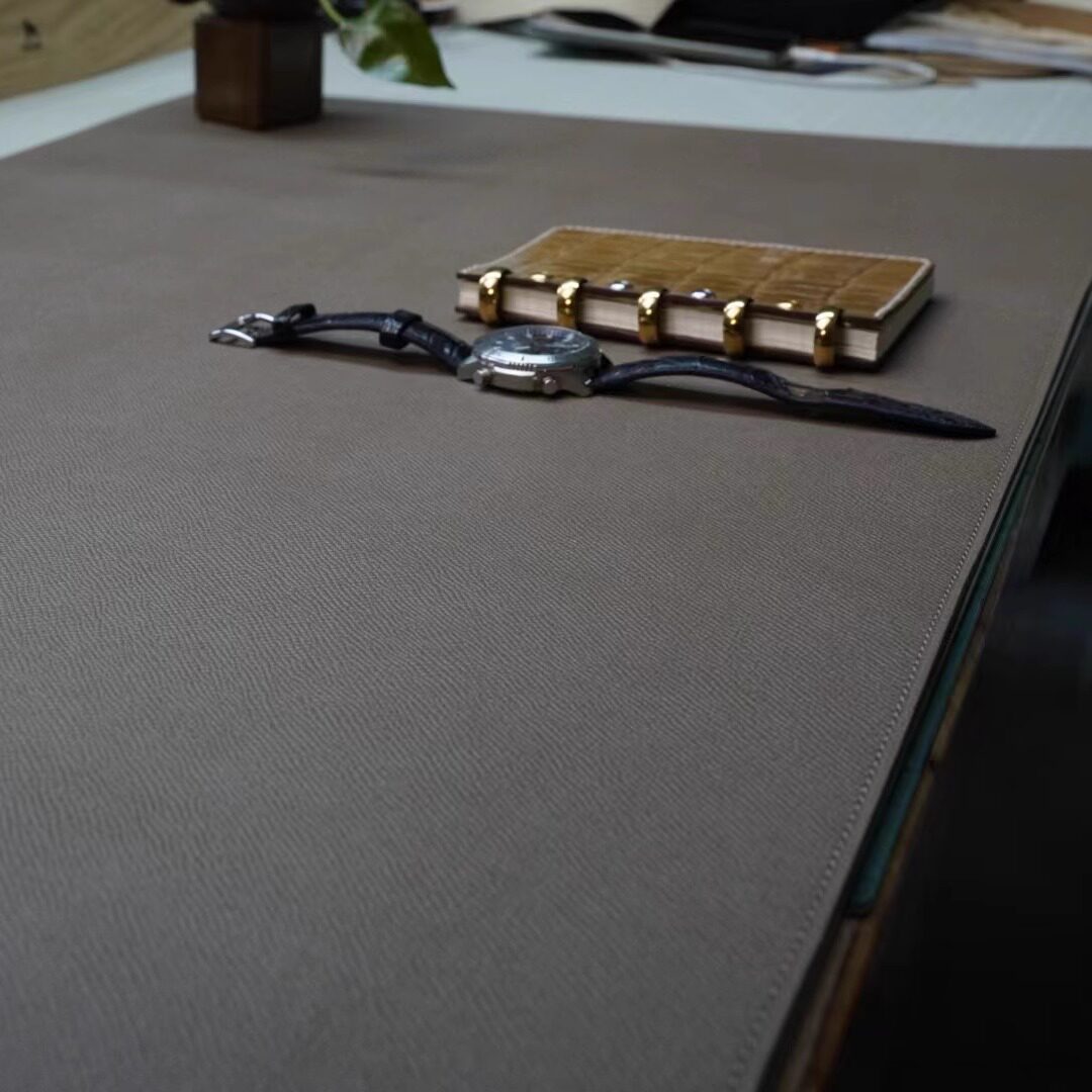 桌垫定制纯手工掌纹小牛皮大象灰电脑垫茶台垫文玩垫工作台垫包邮