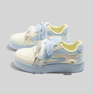 学生板鞋女款2025秋季新款原创百搭设计感配裙子休闲平底小白鞋女