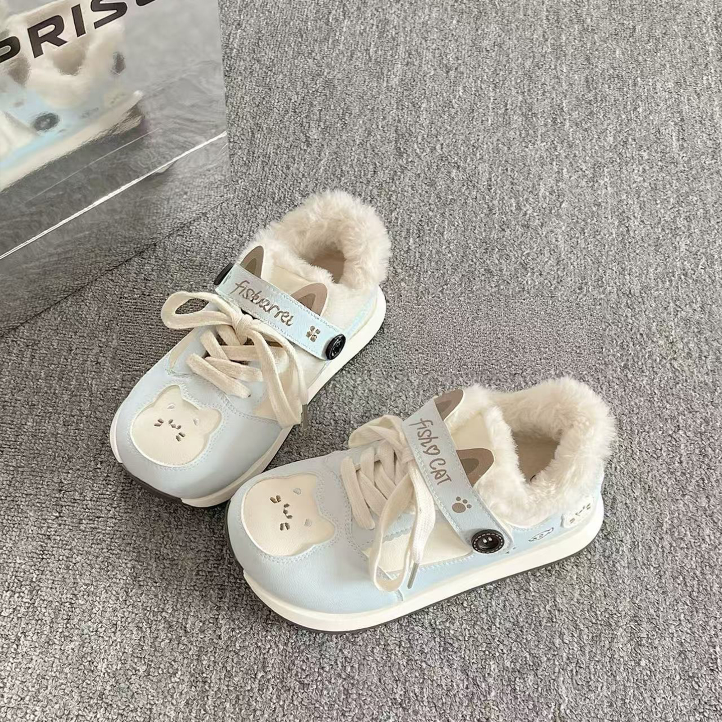 冬季保暖学生可爱加绒小白鞋女