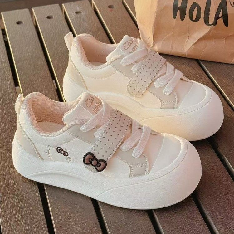 大头面包鞋厚底小白鞋女2025新款秋冬配阔腿裤的鞋子百搭休闲板鞋