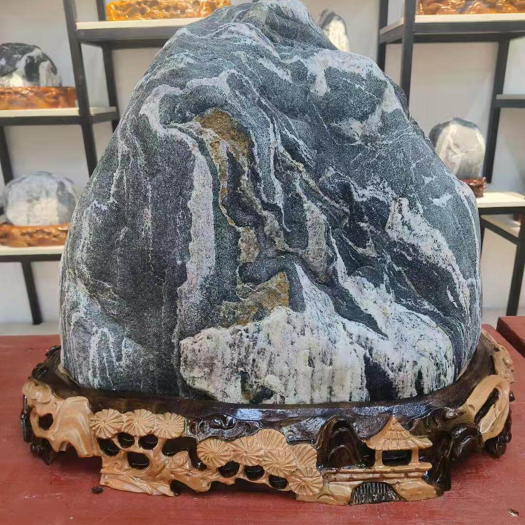 泰山石敢当朱砂字原石过门靠山石