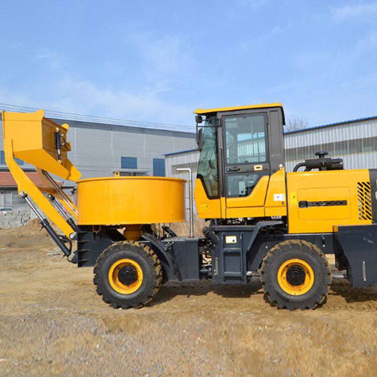 奥莱朝天锅搅拌车 混凝土平口移动罐 自上料搅拌设备