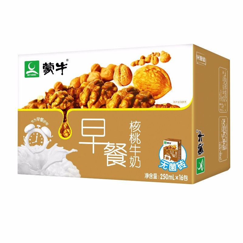 蒙牛核桃味早餐奶250ml*16盒