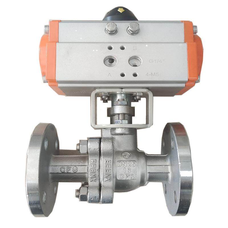 气动法兰球阀Q641F-16P 304不锈钢 气动球阀/阀门/法兰球阀/蒸汽