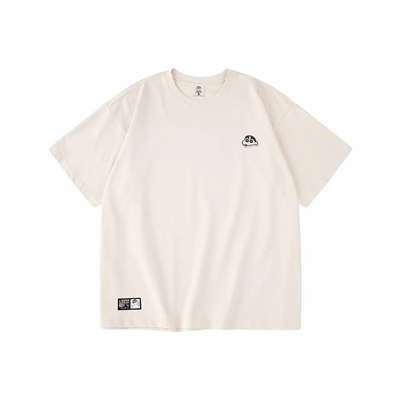 Crayon Shinchan蜡笔小新 小新仿刺绣休闲宽松圆领短袖T恤 男女款