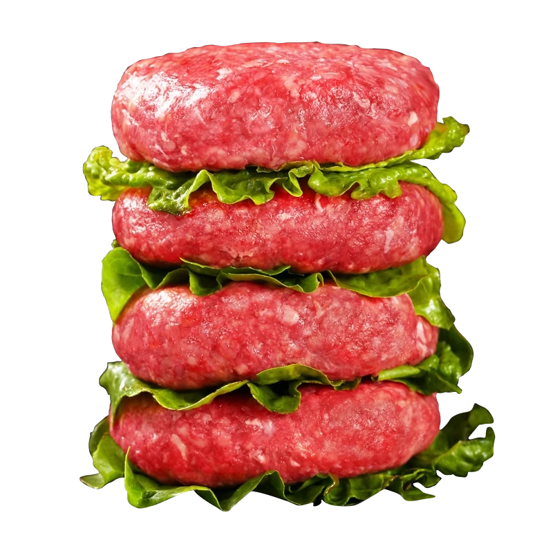 和一牧鲜原味牛肉饼汉堡牛肉饼早餐半成品