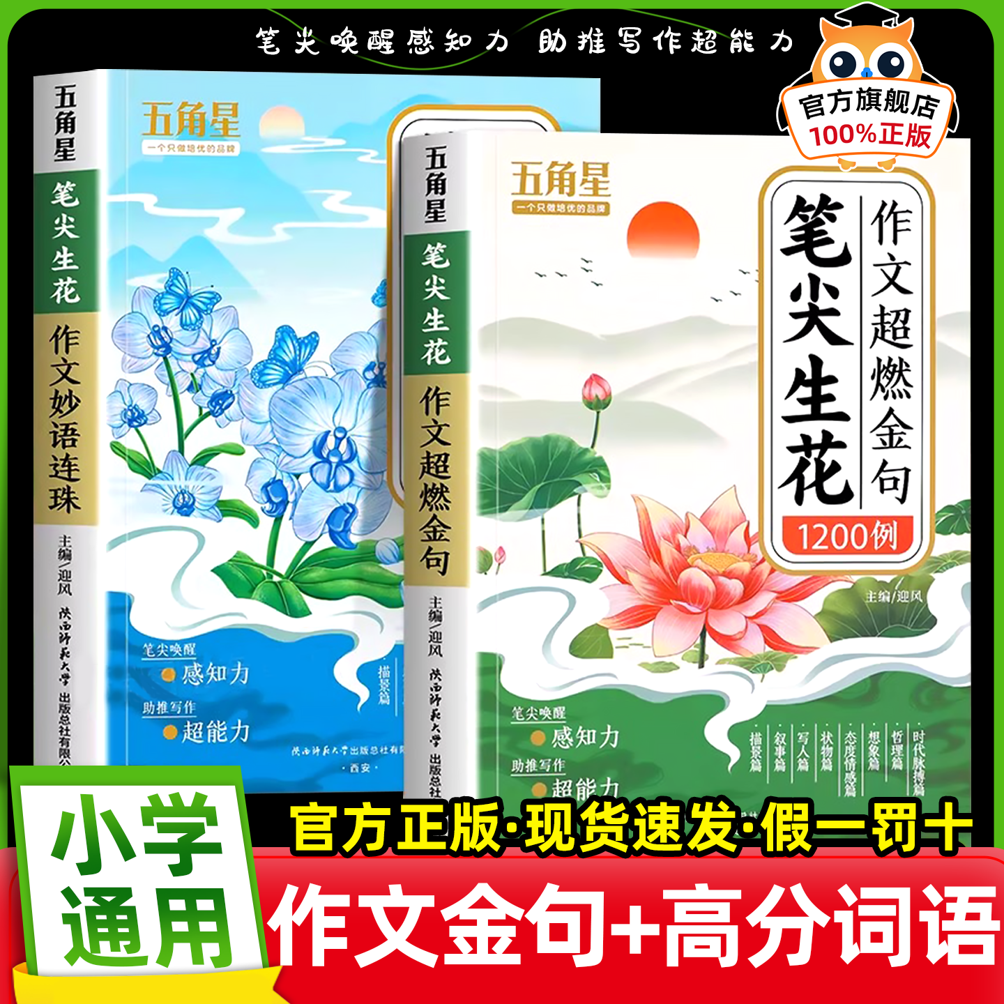 作文超燃金句1200例笔尖生花妙语连珠6000词语文词语积累作文素材高分范文好词好句好段优美句子积累写作技巧方法书小学生1-6年级