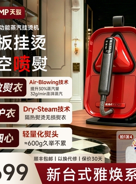 天骏手持挂烫机家用电熨斗便携式祛味熨板除螨大蒸汽加热除菌智能