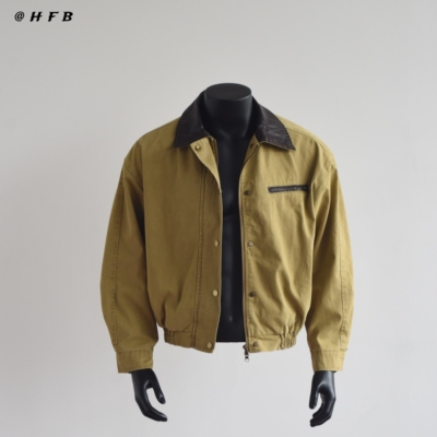 W219做旧皮领外套百搭夹克外套