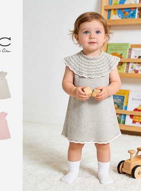 RyleeCru官方正品婴幼儿娃娃领无袖连衣裙纯棉26春新款商场同款
