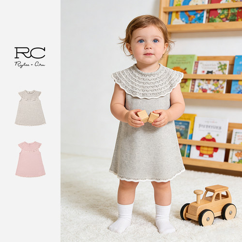RyleeCru官方正品婴幼儿娃娃领无袖连衣裙纯棉26春新款商场同款