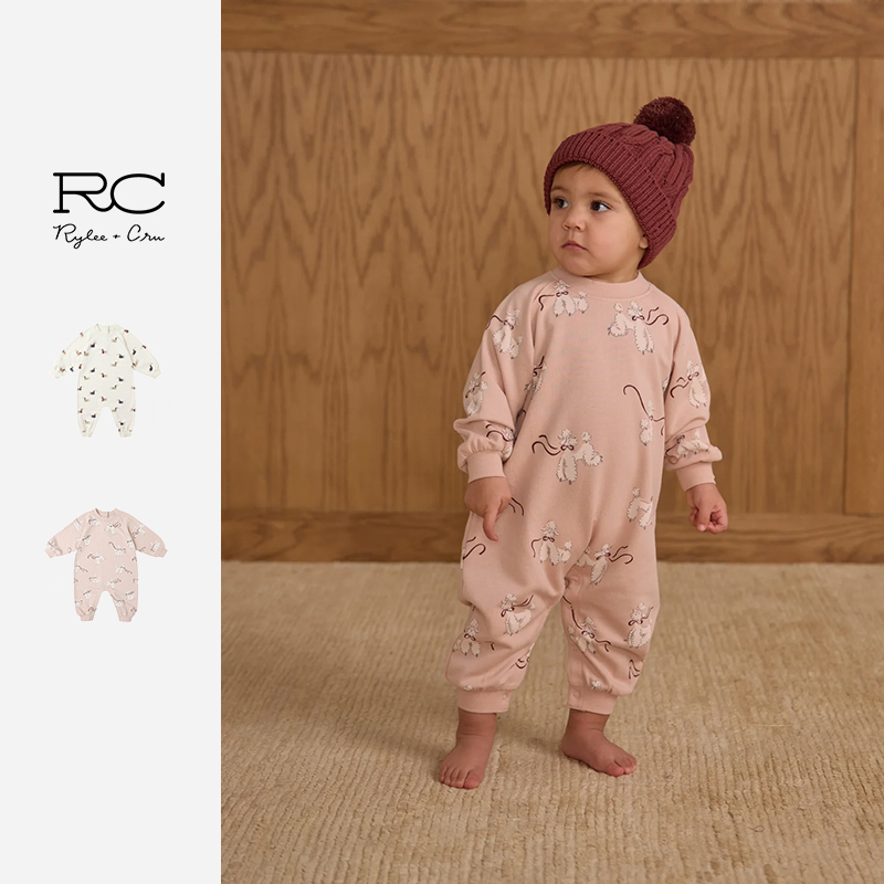 RyleeCru官方正品婴儿连体衣女宝宝爬服哈衣长袖连体衣25秋2上新