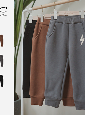 Rylee Cru儿童长裤冬季保暖时尚休闲束脚加绒卫裤RC男女童裤子