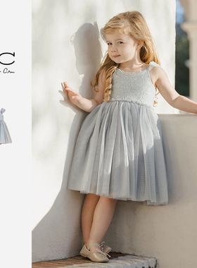 Ryleecru商场同款女童吊带连衣裙小童网纱裙公主裙蓬蓬裙RC童装