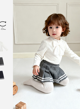 RyleeCru官方正品女童纯色打底衫女孩长袖T恤女宝宝上衣甜美