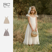 RyleeCru女童吊带网纱公主仙女裙纱裙女孩长裙连衣裙夏季 新款