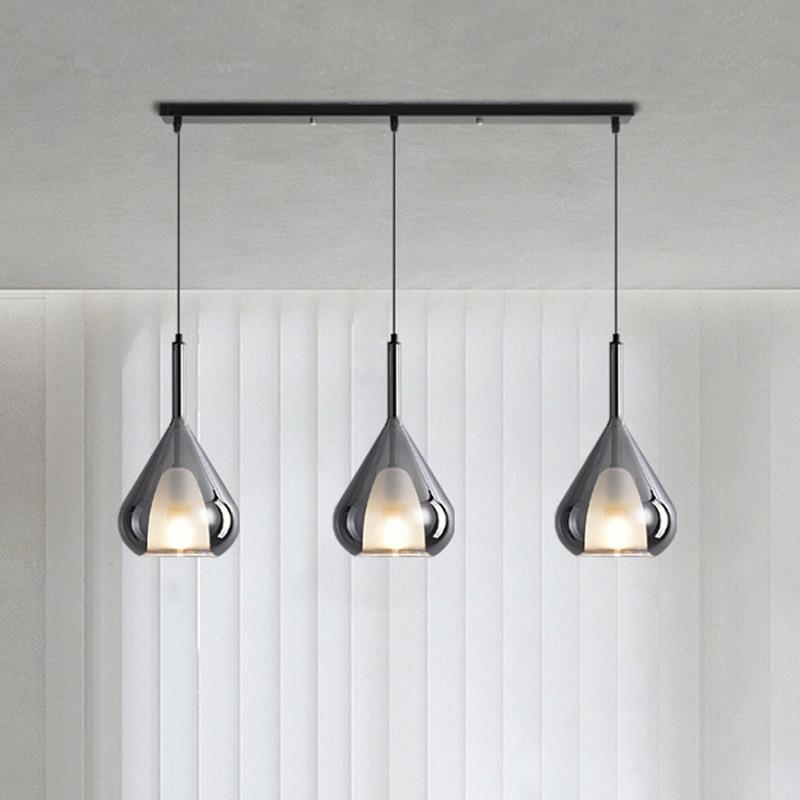 意式极简设计师吊灯现代简约餐厅客厅吧台全铜卧室床头玻璃灯具