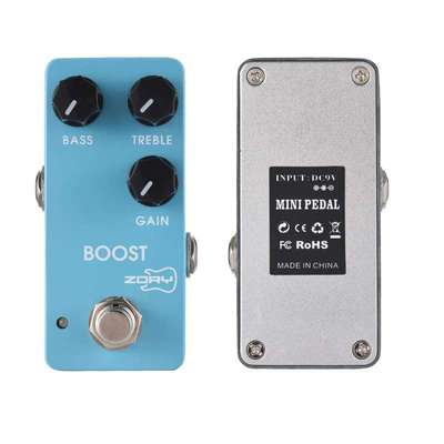 ZORY Z-07 BOOST 吉他效果踏板 BASS/TREBLE/GAIN 2 频段 EQ控制