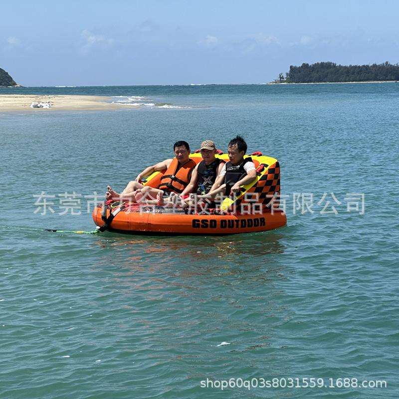 外贸出口欧美摩托艇充气水上沙发拖拽水上拖拉圈冲浪滑水飞垫飞船