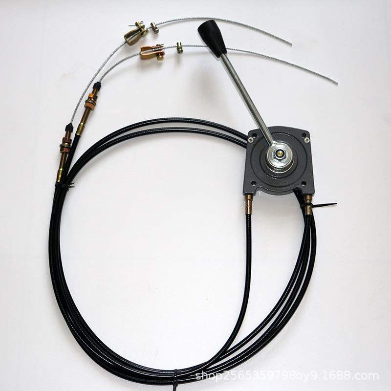 改装双线手油门拉线船用机械双向转向拉线压路机推拉手动油门拉线