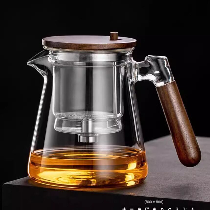 胡桃木飘逸杯飘逸壶玻璃茶具全套一整套茶壶家用泡茶神器泡茶杯子