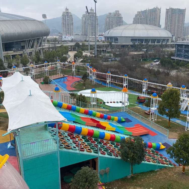 儿童无动力主题乐园人气引流项目七彩滑世界户外大型网红游乐设备